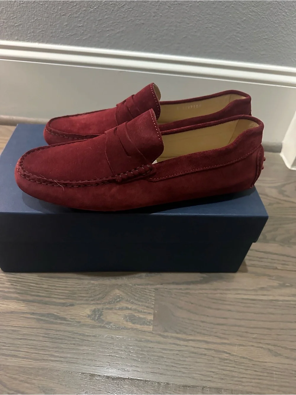 Jack Erwin Parker Burgundy Suede Loafers for Men
